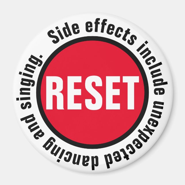 Dancing Press the Reset Button Magnet (Front)