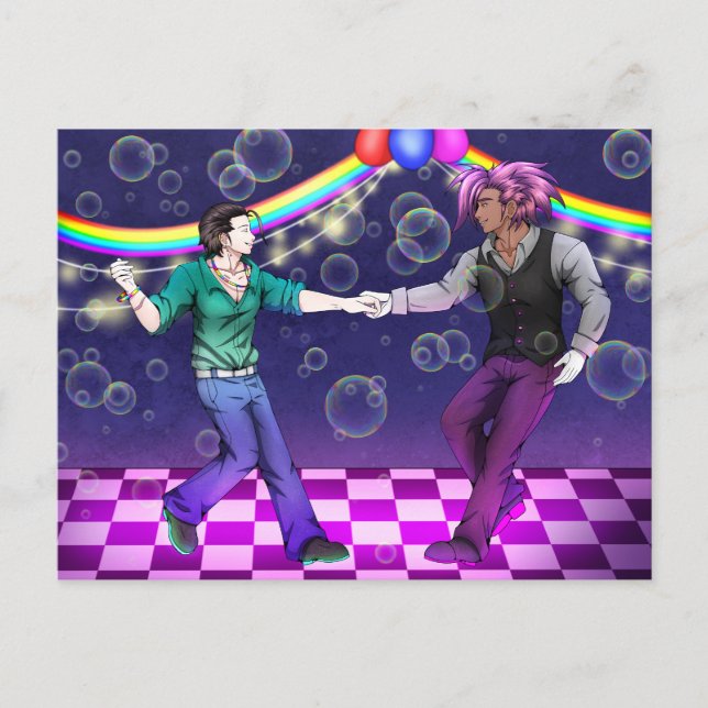 Dancing Pride Couple Postcard (Front)