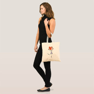 Dancing Princess Cute Ballerina Stick Figure  Tote Bag