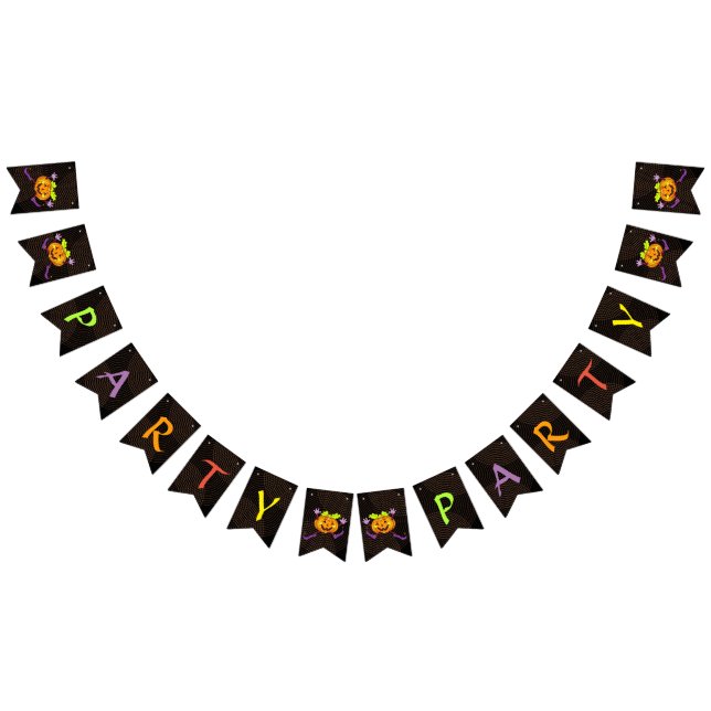 Dancing Pumpkin Halloween Party Decoration Bunting Flags (All)