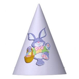 Dancing Purple Easter Bunny Lavender Party Hat