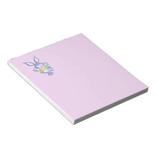 Dancing Purple Easter Bunny Notepad