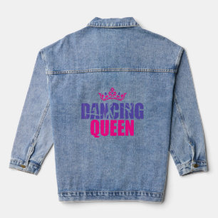 Dancing Queen Crown Ballet Jazz Dance Sport Denim Jacket