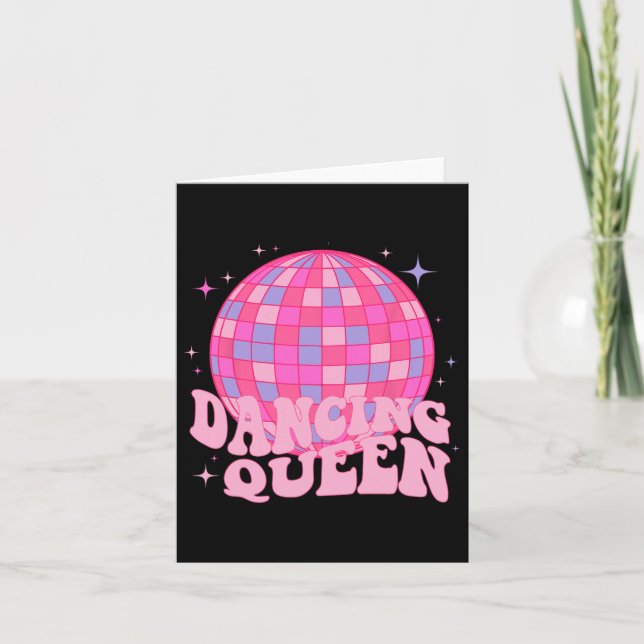 Dancing Queen Dance Mom Dancing 70s 80s Disco  Card (Front)