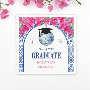 Dancing Queen Disco Ball Graduation Party Napkin
