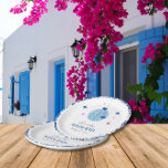 Dancing Queen greek Musical disco baby shower Paper Plate<br><div class="desc">Mediterranean Greek musical bougainvillea-inspired Dancing Queen baby shower paper plates. Indulge in the charm of the Mediterranean with the Mamma Mia-themed baby shower collection! Celebrate your little one's arrival amidst the serene hues of blue and white tiling reminiscent of the Santorini seaside. The invitations are made with playful elegance and...</div>