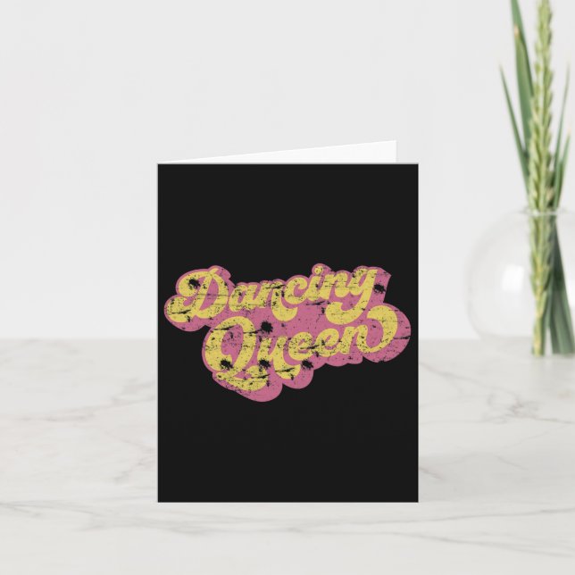 Dancing Queen Shirt Vintage Dancing 70s  Card (Front)