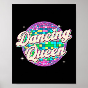 Dancing Queen Shirt Vintage Dancing 70s Kids Girl  Poster