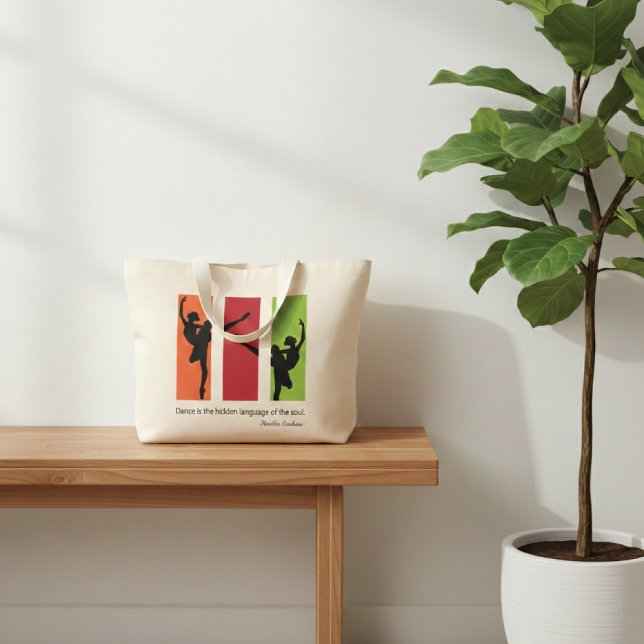 Dancing Quote Large Tote Bag (Creator Uploaded)