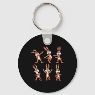Dancing Rabbits Easter Day Dance Challenge Boys Gi Keychain