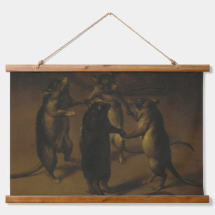 Dancing Rats, by Ferdinand Kessel Hanging Tapestry
