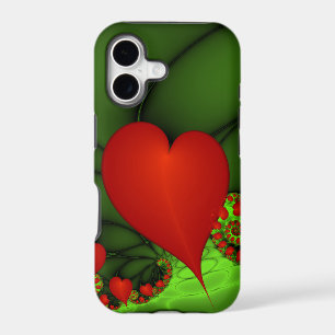 Dancing Red Hearts Art Fractal Abstrait Moderne