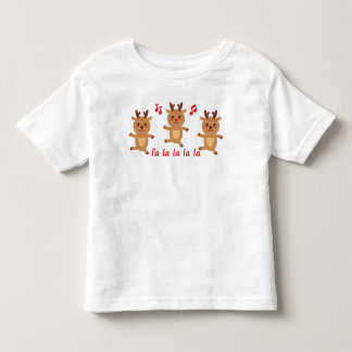 Dancing Reindeer Rudolph Snowflakes Boy Girl Toddler T-shirt