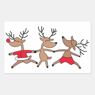 Dancing Reindeer Sticker