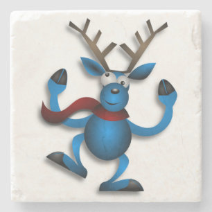 DANCING REINDEER STONE COASTER
