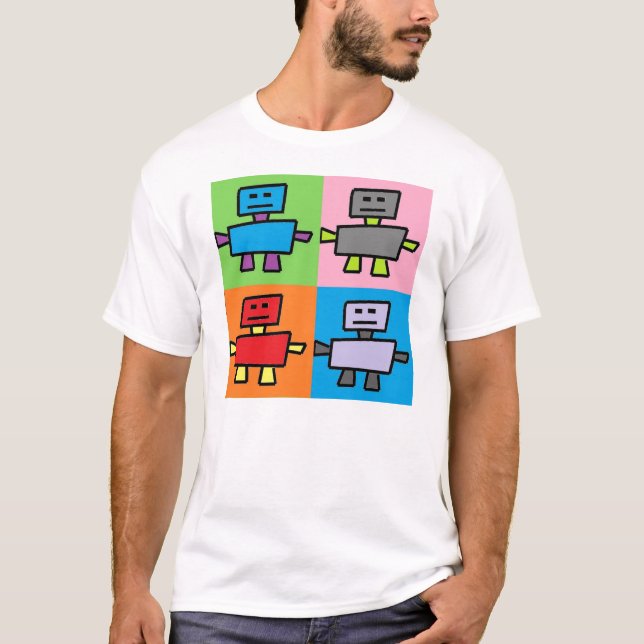 Dancing Robot Pop Art T-Shirt (Front)