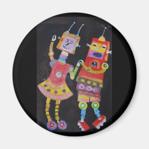 Dancing Robots Magnet