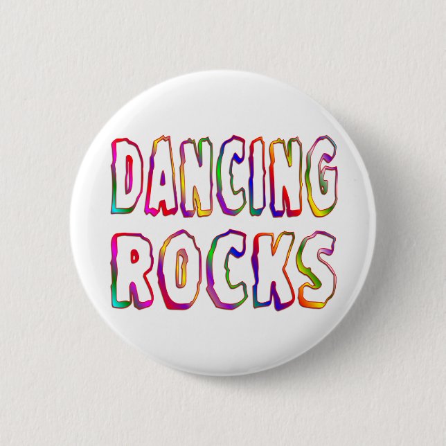 Dancing Rocks 2 Inch Round Button (Front)