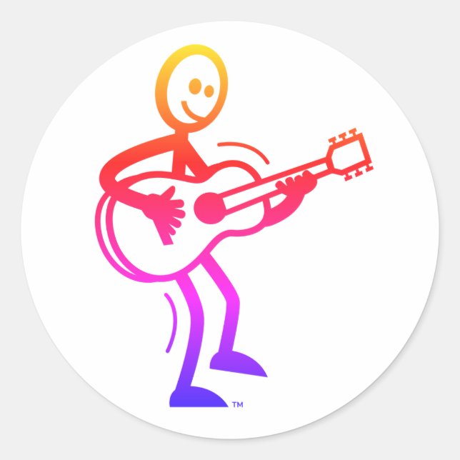 Dancing SAM Round 3"x3" Sticker 6 Pack (Front)