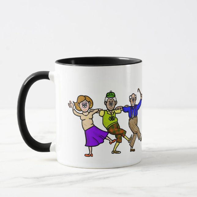 Dancing Senior Citizens Funny Mug (Left)