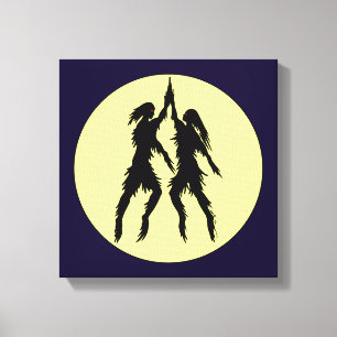Dancing Shades Weird Art Canvas Print