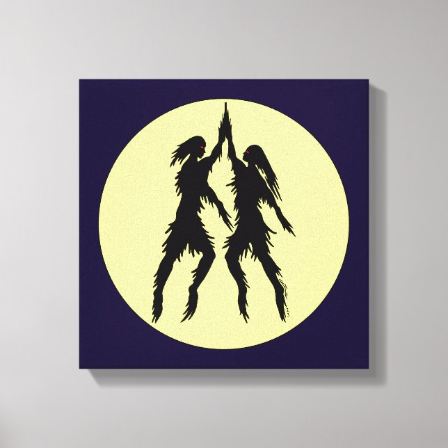 Dancing Shades Weird Art Canvas Print (Front)