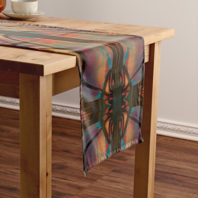 Dancing Shadows Of The Scorpion King Pattern Short Table Runner (In Situ)