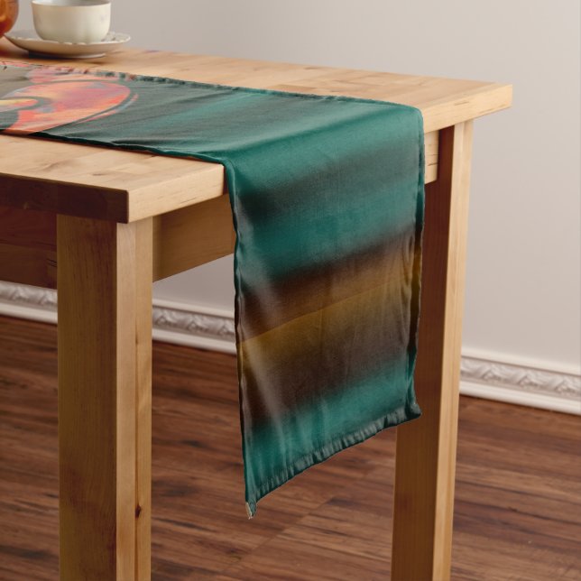 Dancing Shadows Of The Scorpion King Short Table Runner (In Situ)