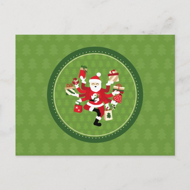 Dancing Shiva Claus Postcard (Front)