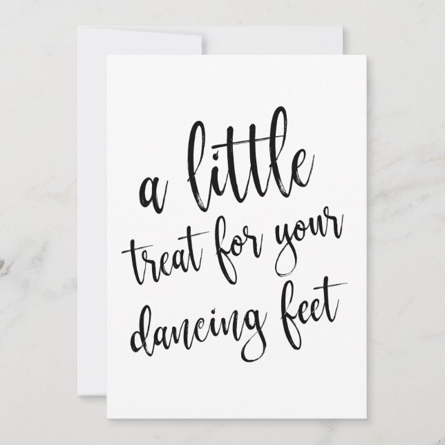 Dancing Shoes Calligraphy Affordable Wedding Sign (Front)