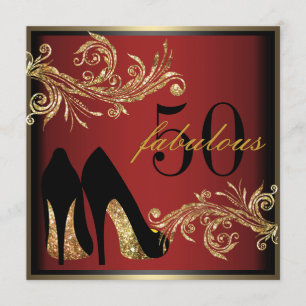 Dancing Shoes - Fabulous 50th Birthday Invitation