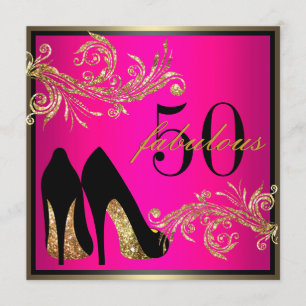Dancing Shoes - Fabulous 50th Birthday Invitation