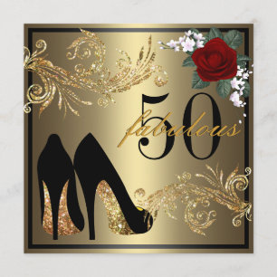 Dancing Shoes - Fabulous 50th Birthday Invitation