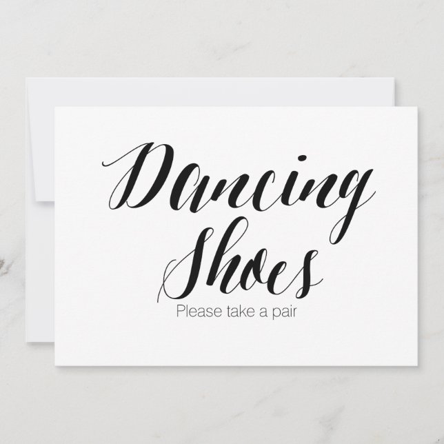 "Dancing Shoes Please take a pair" Wedding Sign (Front)