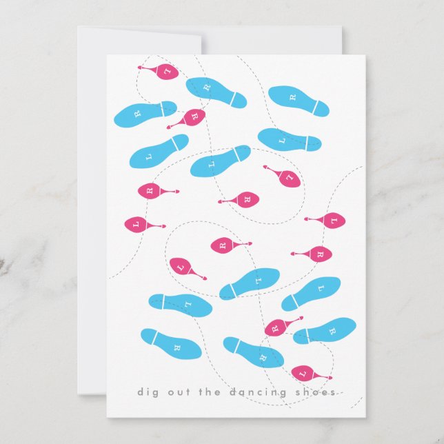 Dancing Shoes Save the Date Invitation (Front)