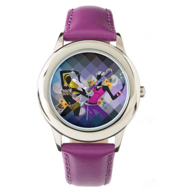 Dancing Silhouette Girls Watch (Front)