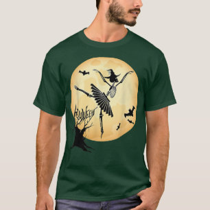 Dancing Skeleton Ballerina Ballet Moon Dance Hallo T-Shirt