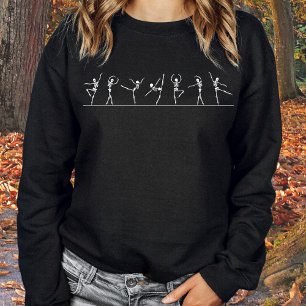 Dancing Skeleton Ballerinas Ballet Sweatshirt