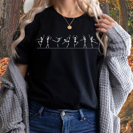 Dancing Skeleton Ballerinas Ballet T-Shirt