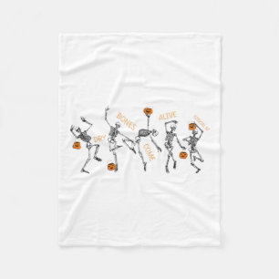 Dancing Skeleton Bible Verse Dry Bones Come Alive  Fleece Blanket