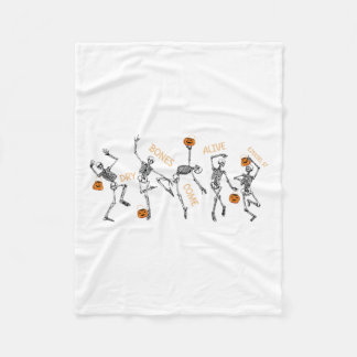 Dancing Skeleton Bible Verse Dry Bones Come Alive  Fleece Blanket