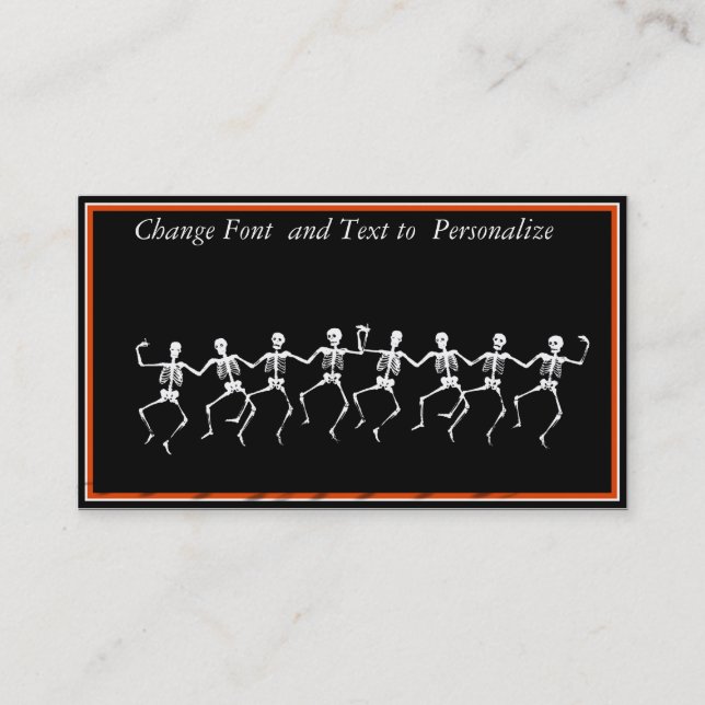 Dancing Skeleton Bones Business Card (Front)