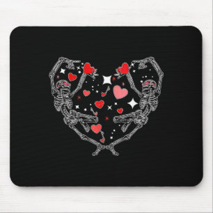 Dancing Skeleton Couple Heat Valentine Day Men Wom Mouse Pad