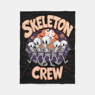 Dancing Skeleton Crew Halloween Party Fun Spooky D Fleece Blanket