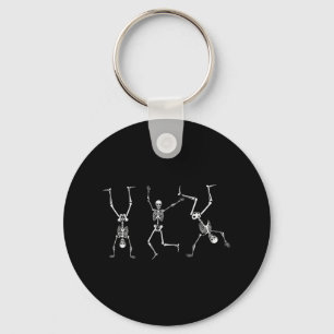 Dancing Skeleton Dance Challenge Halloween Scary S Keychain