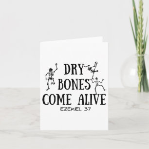 Dancing Skeleton Dry Bones Come Alive Bible Verse Card
