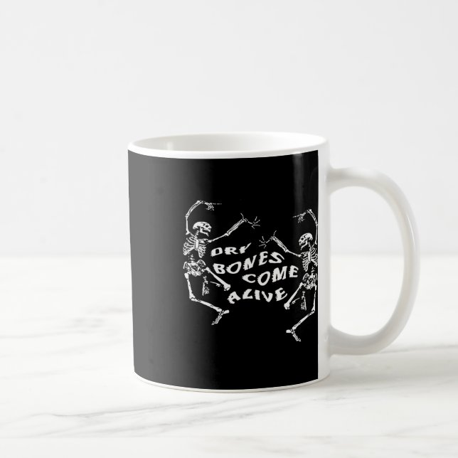 Dancing Skeleton Dry Bones Come Alive Bible Verse  Coffee Mug (Right)