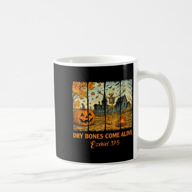Dancing Skeleton Dry Bones Come Alive Christian Ha Coffee Mug (Right)