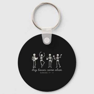 Dancing Skeleton Dry Bones Come Alive Christian Ha Keychain