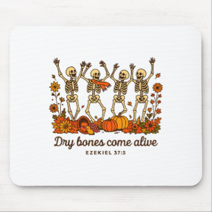Dancing Skeleton Dry Bones Come Alive Christian Ha Mouse Pad
